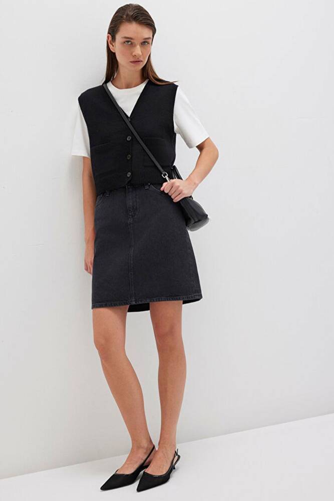 Kadın Valerie Denim Etek 1319890550 Gri 