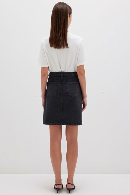 Kadın Valerie Denim Etek 1319890550 Gri - Thumbnail