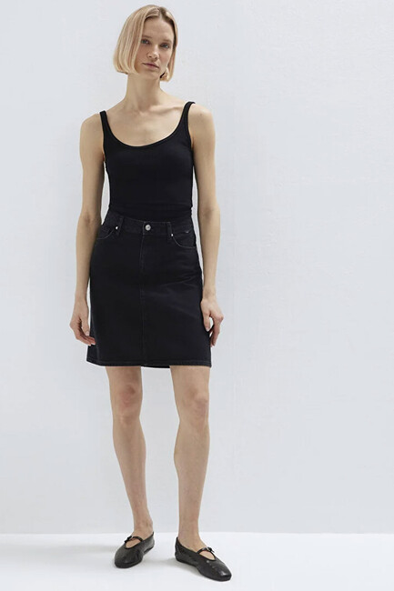 Kadın Valerie Denim Etek 1319890550 Gri - Thumbnail