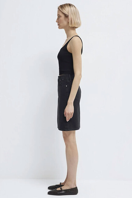 Kadın Valerie Denim Etek 1319890550 Gri - Thumbnail