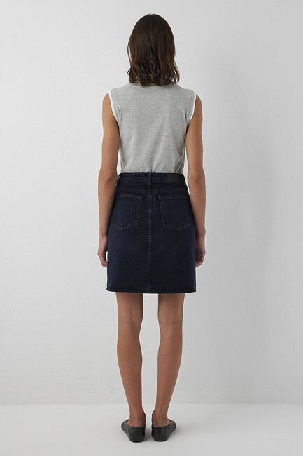 Kadın Valerie Denim Etek 13198A3851 Lacivert - Thumbnail