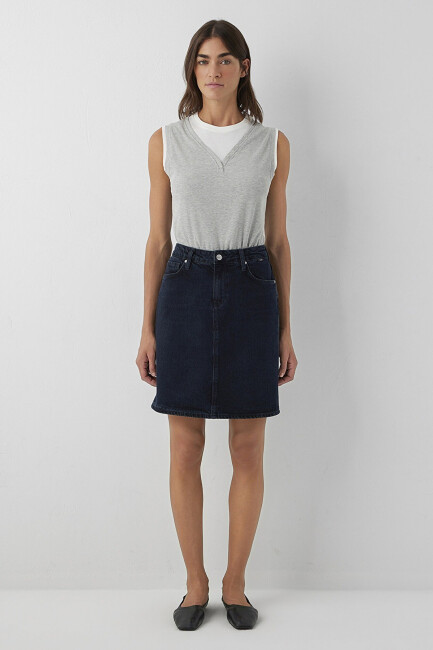 Kadın Valerie Denim Etek 13198A3851 Lacivert (2)