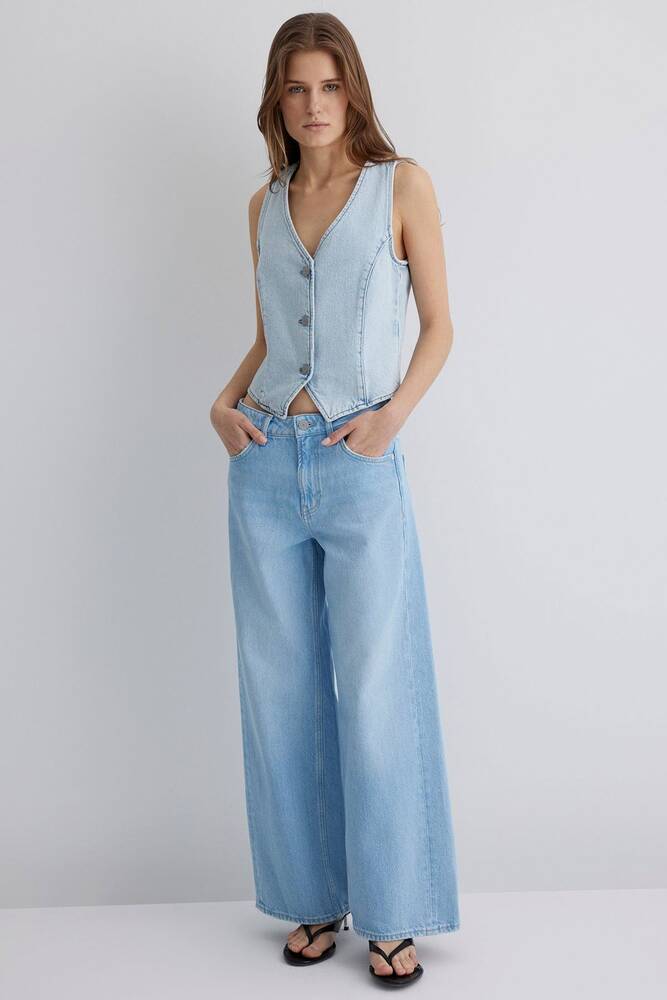 Kadın Vela Denim Yelek 1110448-89682 Mavi 