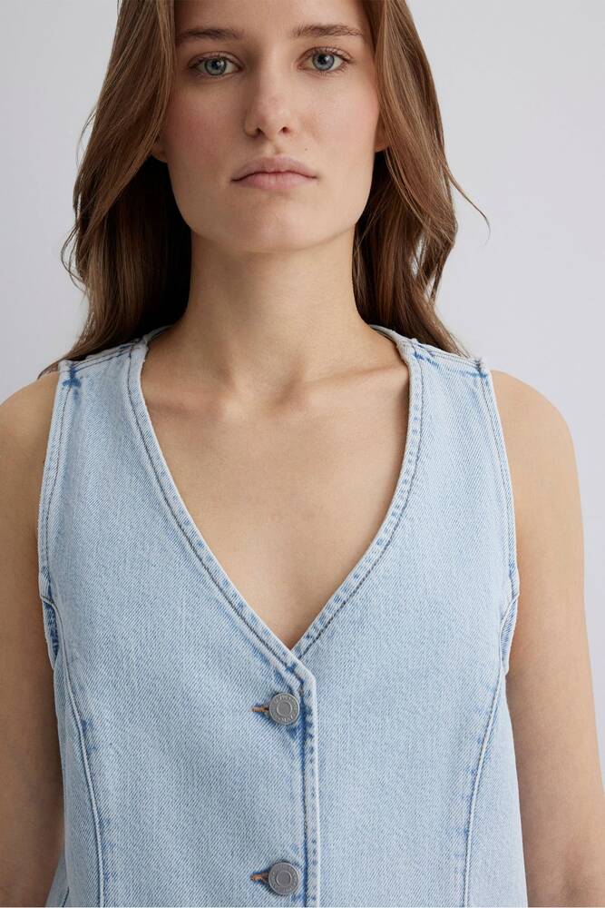 Kadın Vela Denim Yelek 1110448-89682 Mavi 