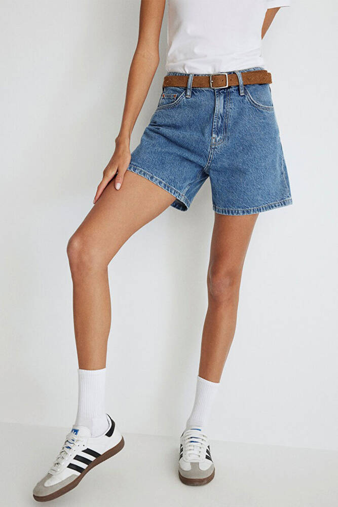 Kadın Verna 90's Denim Şort 1410059-87081 Mavi 