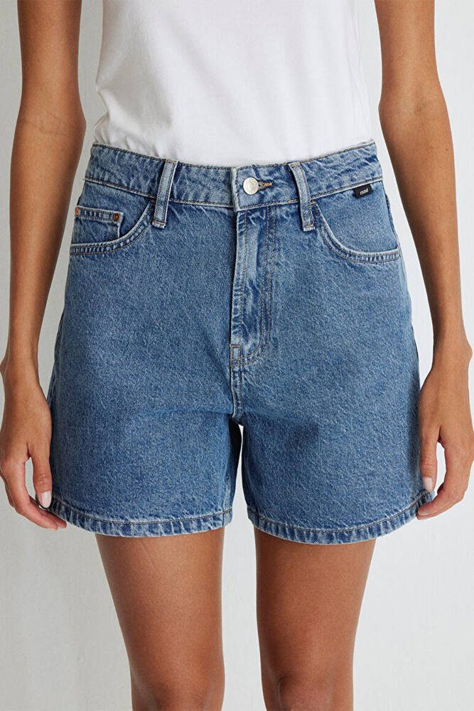 Kadın Verna 90's Denim Şort 1410059-87081 Mavi 