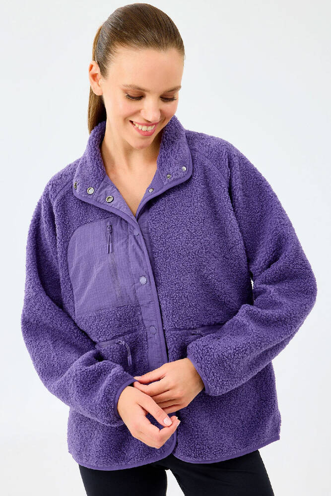Kadın Woven Detailed Ceket S2520218-0277 Mor - 1