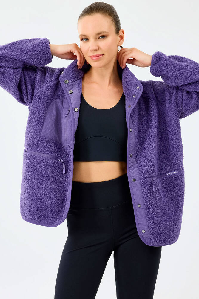 Kadın Woven Detailed Ceket S2520218-0277 Mor - 3