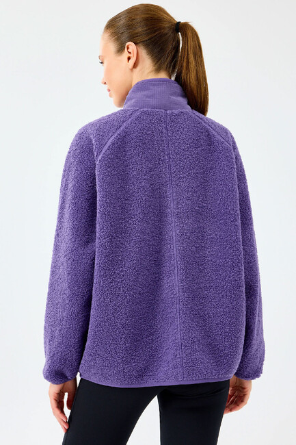 Kadın Woven Detailed Ceket S2520218-0277 Mor - 4