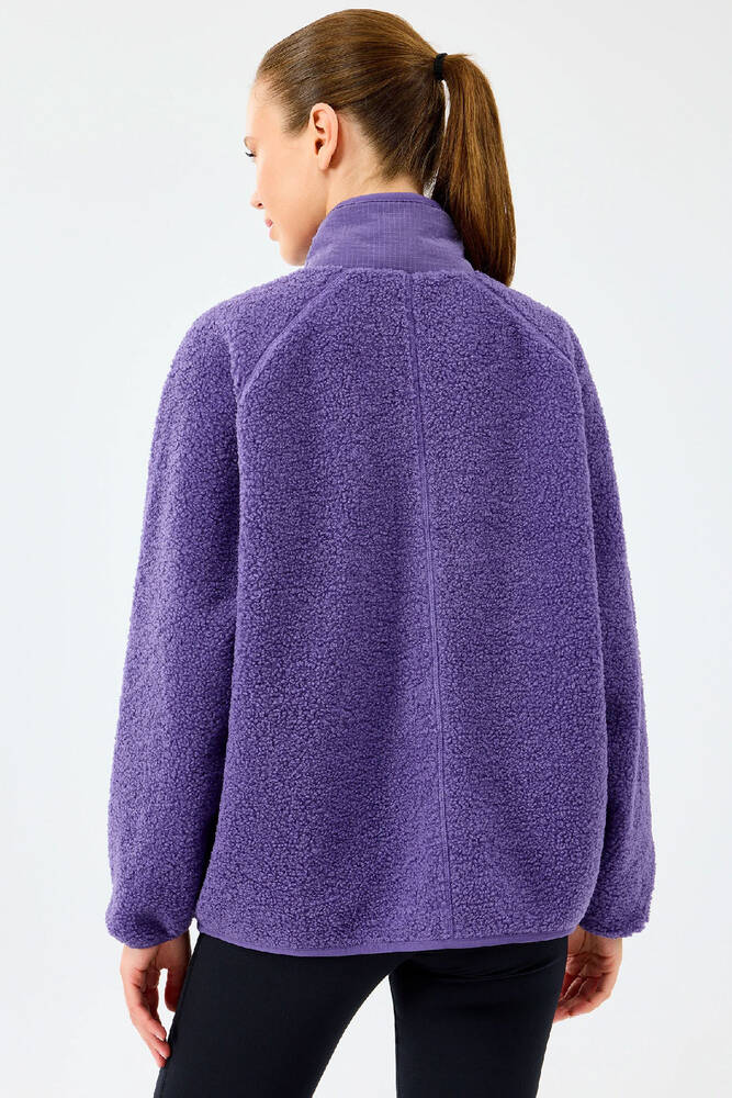 Kadın Woven Detailed Ceket S2520218-0277 Mor - 4