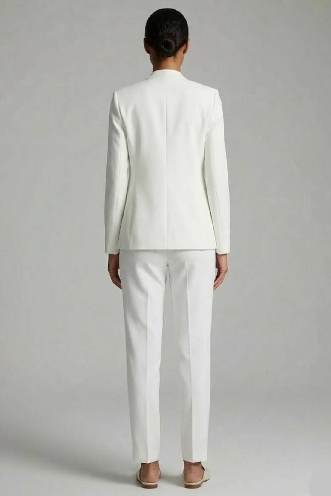 Kadın Yan Cep Mini Tokalı Pantolon 19070593 Beyaz 