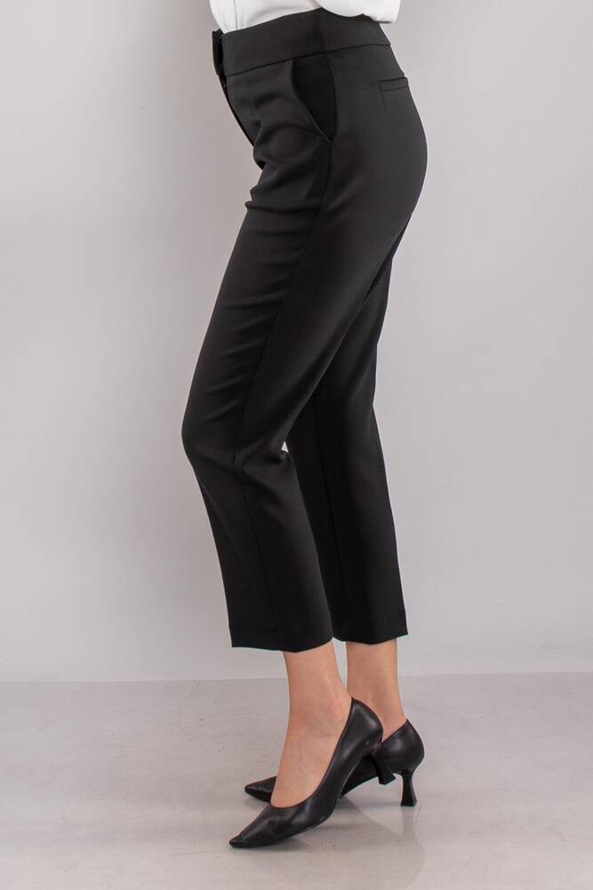 Kadın Yan Cep Mini Tokalı Pantolon 19070593 Siyah 