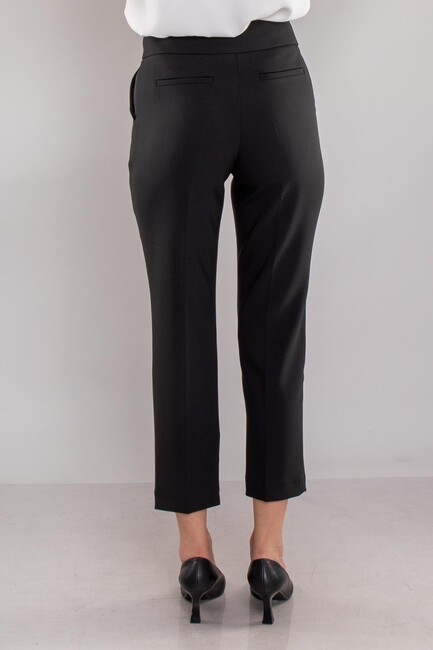 Kadın Yan Cep Mini Tokalı Pantolon 19070593 Siyah - Thumbnail