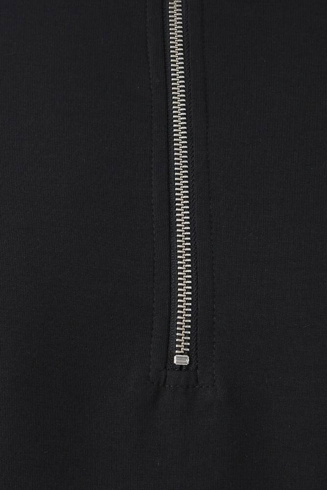Kadın Yarım Fermuarlı Basic Sweat 1S10572-900 Siyah - 8