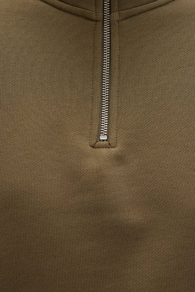 Kadın Yarım Fermuarlı Sweat 1S10391-71589 Haki 