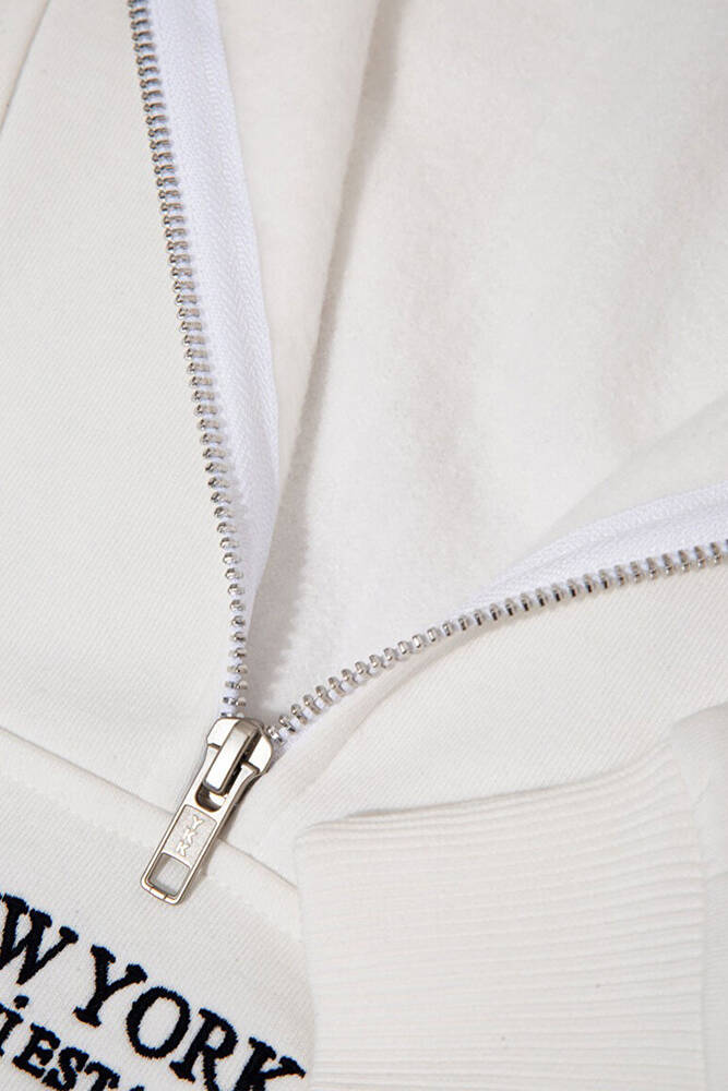 Kadın Yarım Fermuarlı Sweat 1S10502-70057 Beyaz 