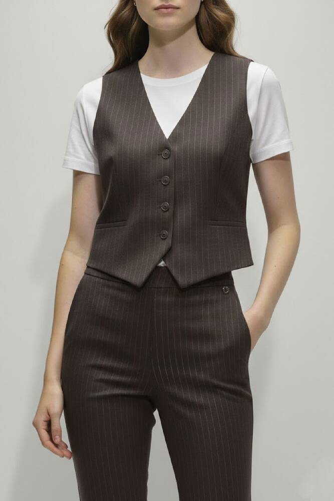 Kadın Yelek 1909636 Kahve 