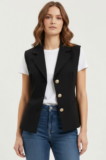 Kadın Yelek 1909638 Siyah (1)