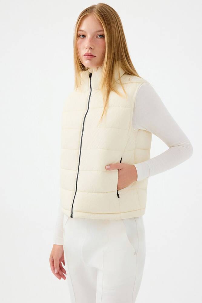 Kadın Yelek LF2040514 Ekru 