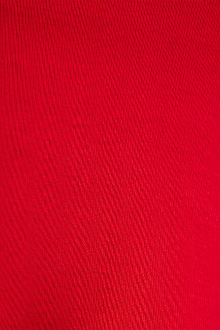 Kadın Yuvarlak Yaka Basic Tişört 1600814-70467 Kırmızı - Thumbnail