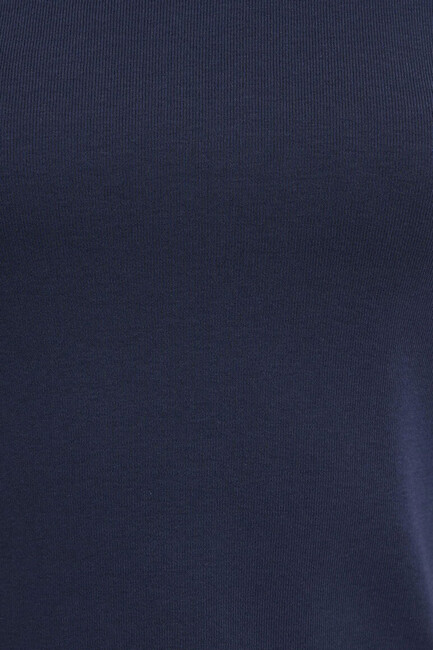 Kadın Yuvarlak Yaka Basic Tişört 1600814-85315 Lacivert - Thumbnail