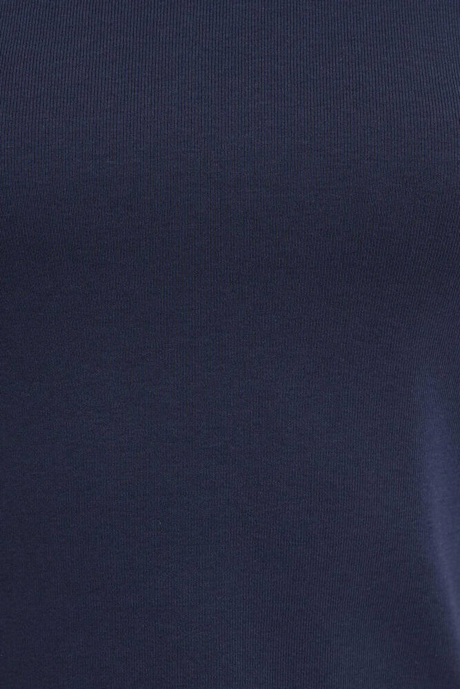 Kadın Yuvarlak Yaka Basic Tişört 1600814-85315 Lacivert 