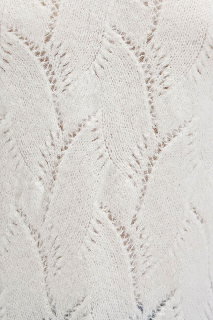 Kadın Yuvarlak Yaka Kazak 1710799-70057 Ekru - Thumbnail