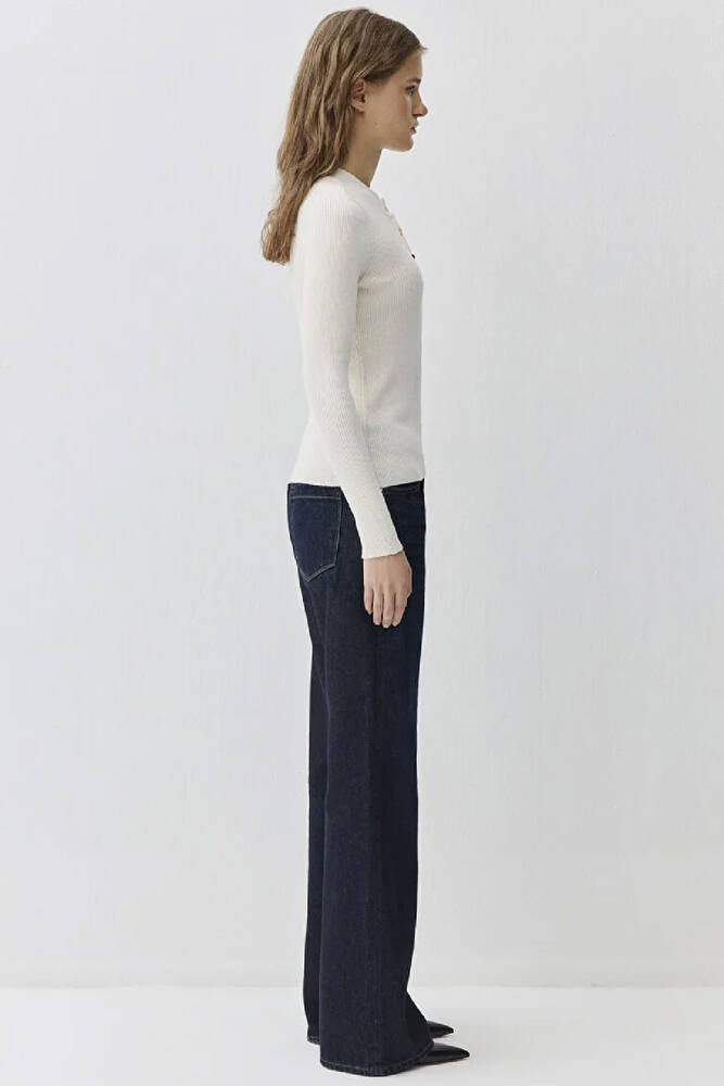 Kadın Yuvarlak Yaka Kazak 1710830-70057 Ekru 