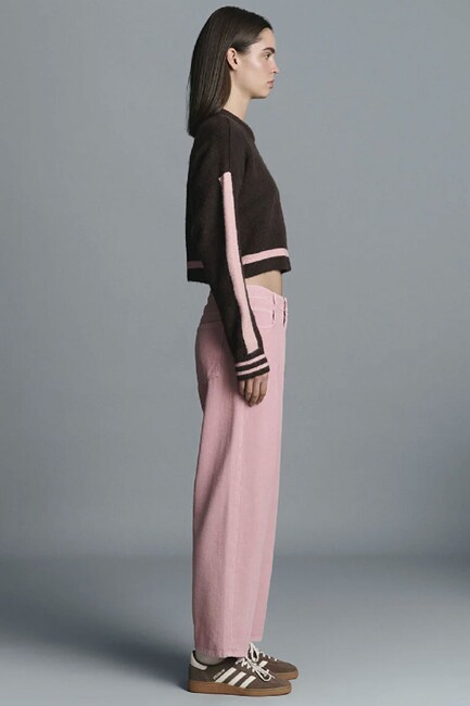 Kadın Yuvarlak Yaka Kazak 1710876-70251 Kahve - Thumbnail