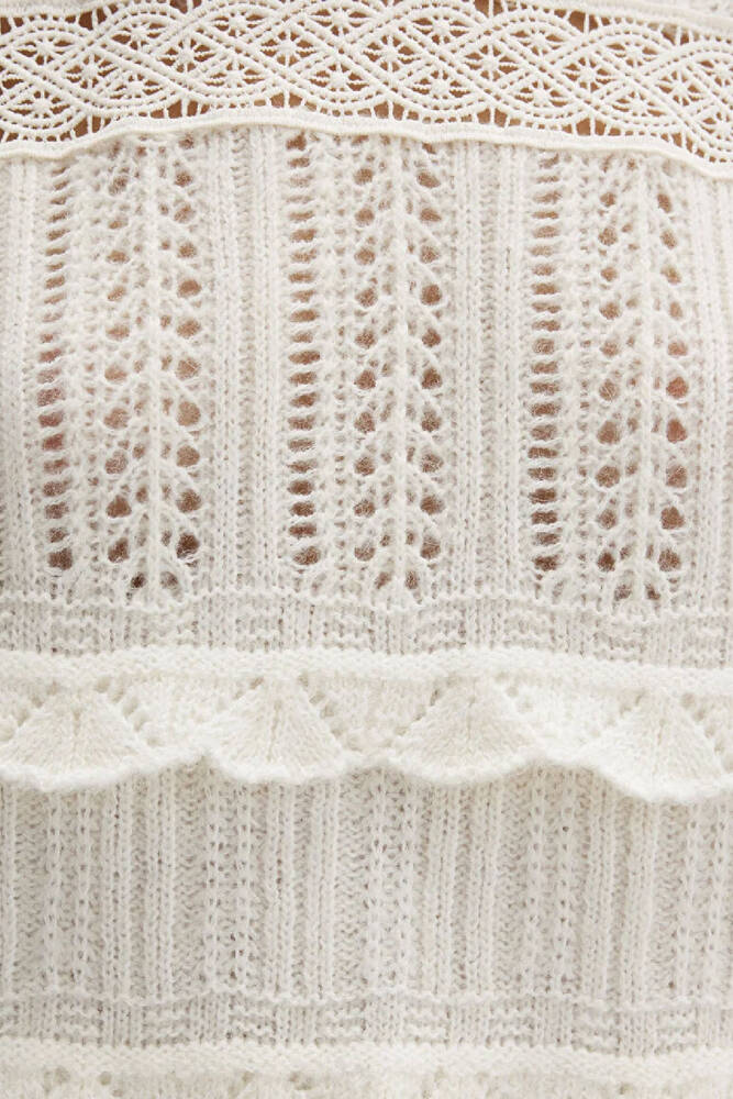 Kadın Yuvarlak Yaka Kazak 1710881-80194 Ekru 