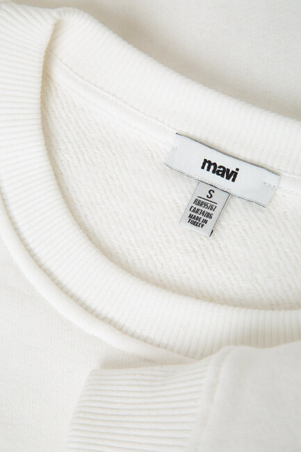 Kadın Yuvarlak Yaka Logo Sweat 1S10490-80194 Ekru - 7