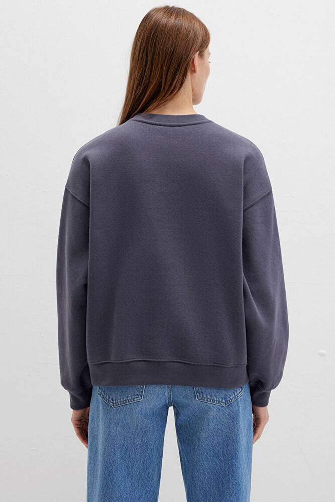 Kadın Yuvarlak Yaka Logo Sweat 1S10490-80932 Gri 