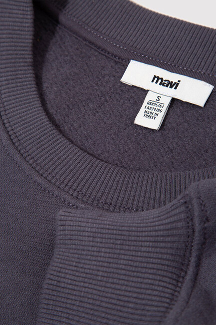 Kadın Yuvarlak Yaka Logo Sweat 1S10490-80932 Gri - Thumbnail