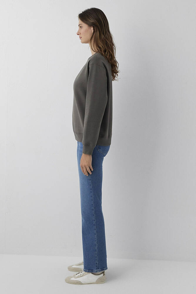 Kadın Yuvarlak Yaka Sweat 1S10571-71553 Haki 