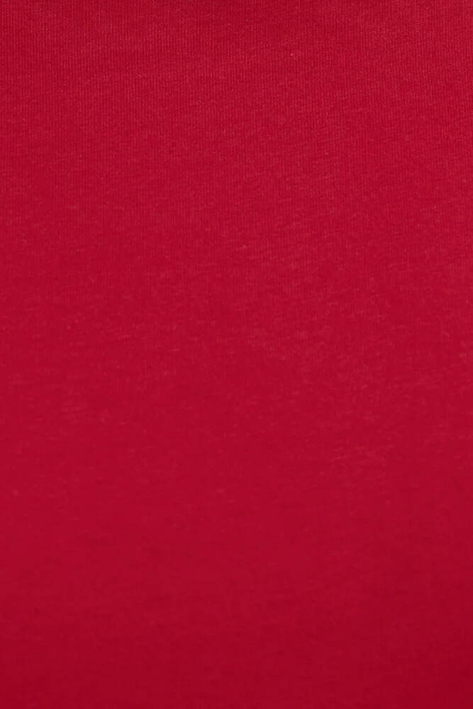 Kadın Yuvarlak Yaka Tişört 1600955-86417 Kırmızı 