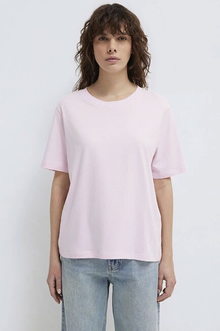 Kadın Yuvarlak Yaka Tişört 1600955-89200 Pembe (3)