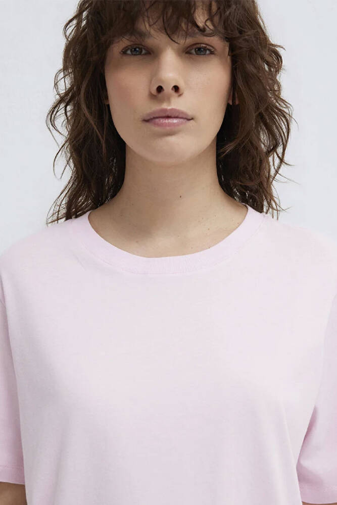 Kadın Yuvarlak Yaka Tişört 1600955-89200 Pembe 