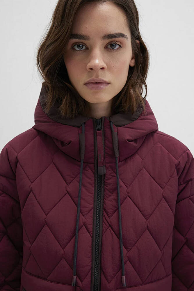 Kapüşonlu Ceket 1110499-90705 Bordo 