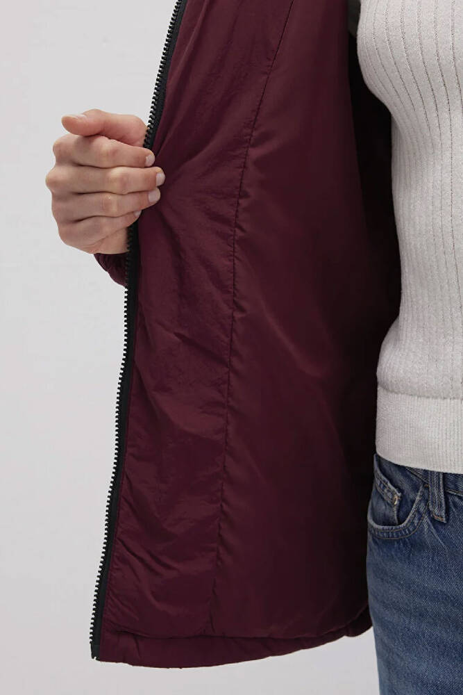 Kapüşonlu Ceket 1110499-90705 Bordo 