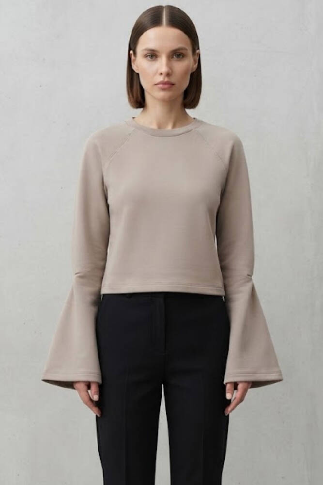 Kasha Kadın Modal Reglan Kol Sweat 27KSW013-1 Bej - 1