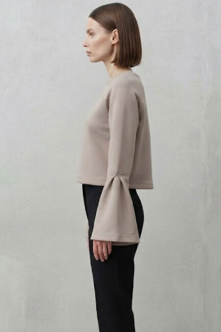 Kasha Kadın Modal Reglan Kol Sweat 27KSW013-1 Bej  (1)