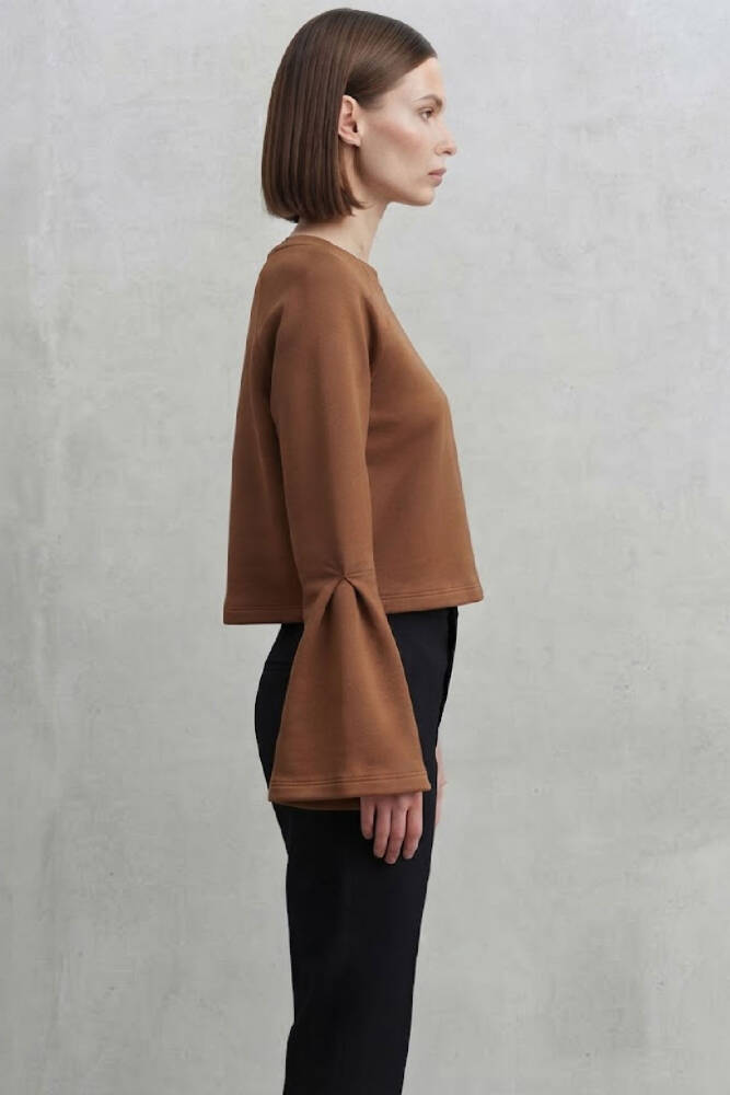 Kasha Kadın Modal Reglan Kol Sweat 27KSW013-1 Kahve  - 2