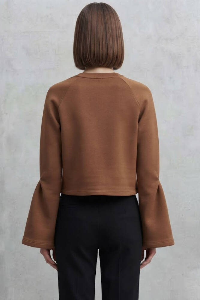 Kasha Kadın Modal Reglan Kol Sweat 27KSW013-1 Kahve  - 3