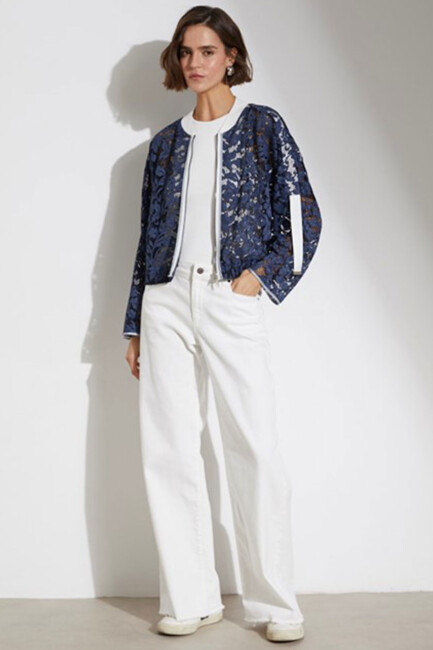 Kasha Kadın Püskül Paça Denim 26YP801 Beyaz