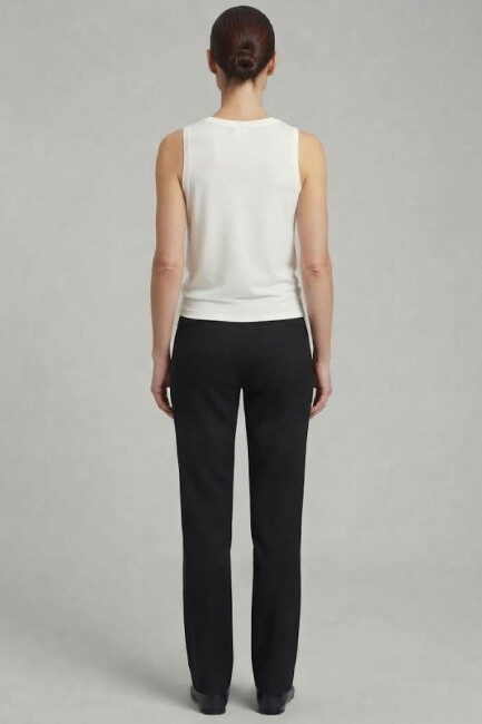 Kasha Kadın Rayon Burgulu Bluz 26YB066 Beyaz (2)