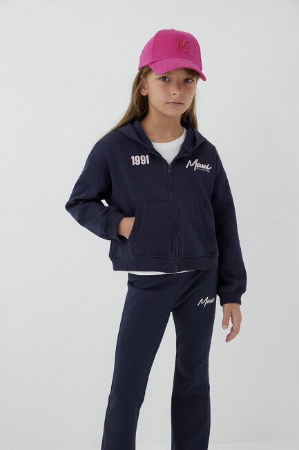 Kız Çocuk 1991 Mavi Baskılı Sweat 7S10188-84371 Lacivert