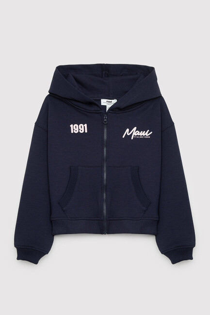 Kız Çocuk 1991 Mavi Baskılı Sweat 7S10188-84371 Lacivert (2)