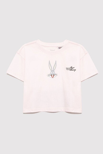 Kız Çocuk Bugs Bunny Baskılı Tişört 7610369-90773 Pembe (1)