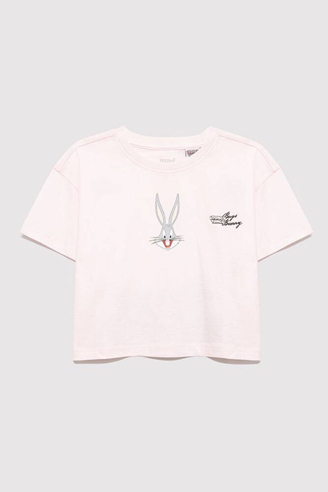Kız Çocuk Bugs Bunny Baskılı Tişört 7610369-90773 Pembe 