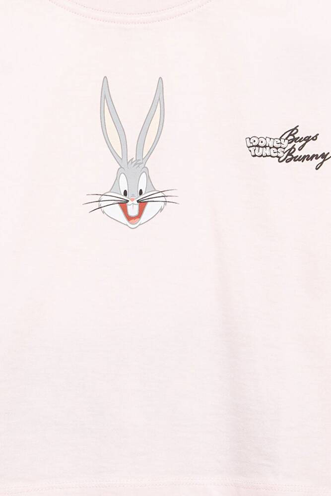 Kız Çocuk Bugs Bunny Baskılı Tişört 7610369-90773 Pembe 